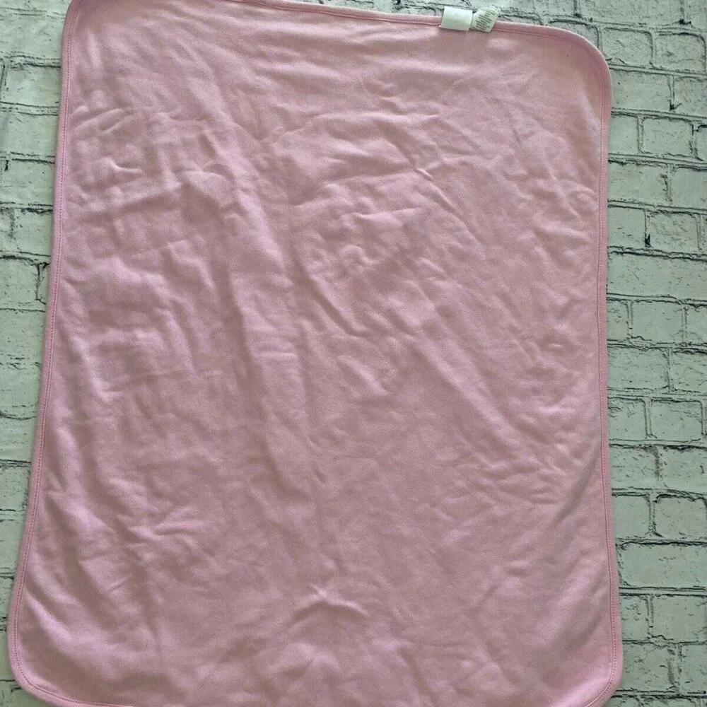 Starting Out Pink White ABC Toile Baby Girl Blanket Lovey Cotton 24